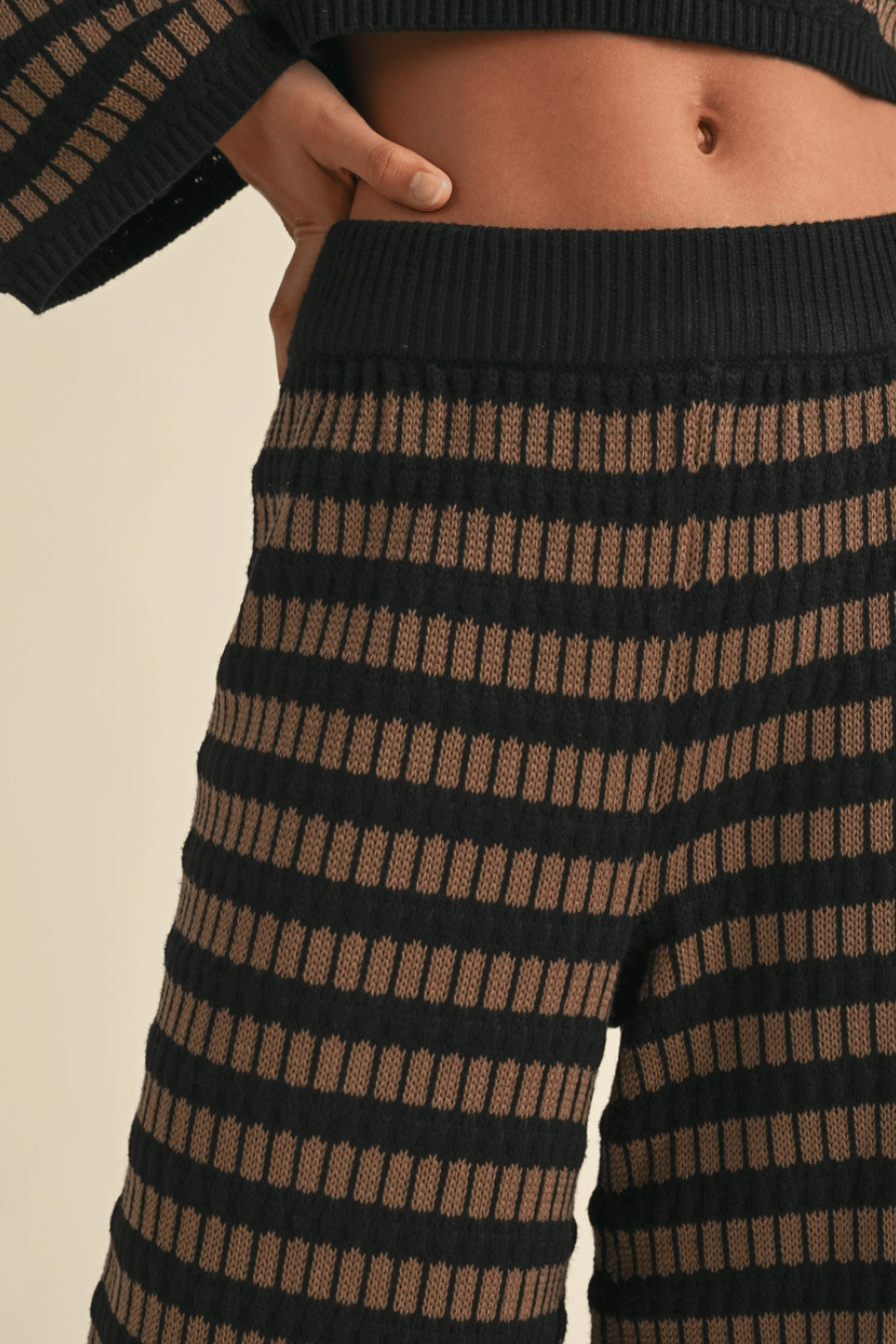 The Katie Mixed Pattern Knit Pants