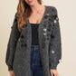 Sequin Oversized Sweater Cardigan