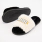 Bedazzled Rhinestone Decor Furry Slippers