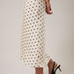 Polka Dot Mid Rise Maxi Skirt