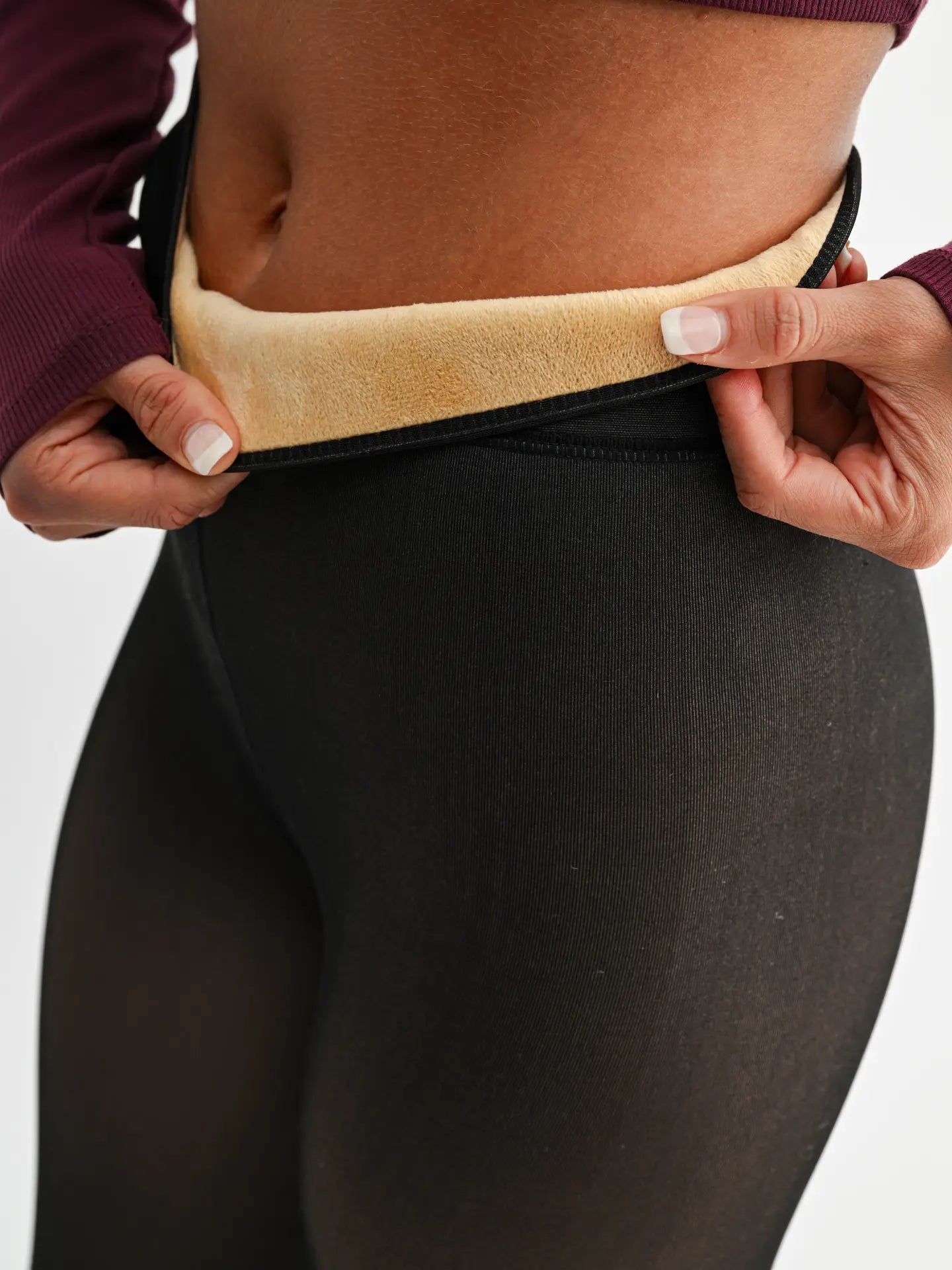 Fur Lined High-Waisted Tights