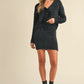 A Sequins Fuzzy Soft Sweater Cardigan and Skirt Set