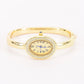 Oval Crystal-Encrusted Cuff Watch