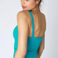 Deep V Neck Ribbed Top