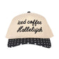 Iced Coffee Polka Dot Embroidered Trucker Hat