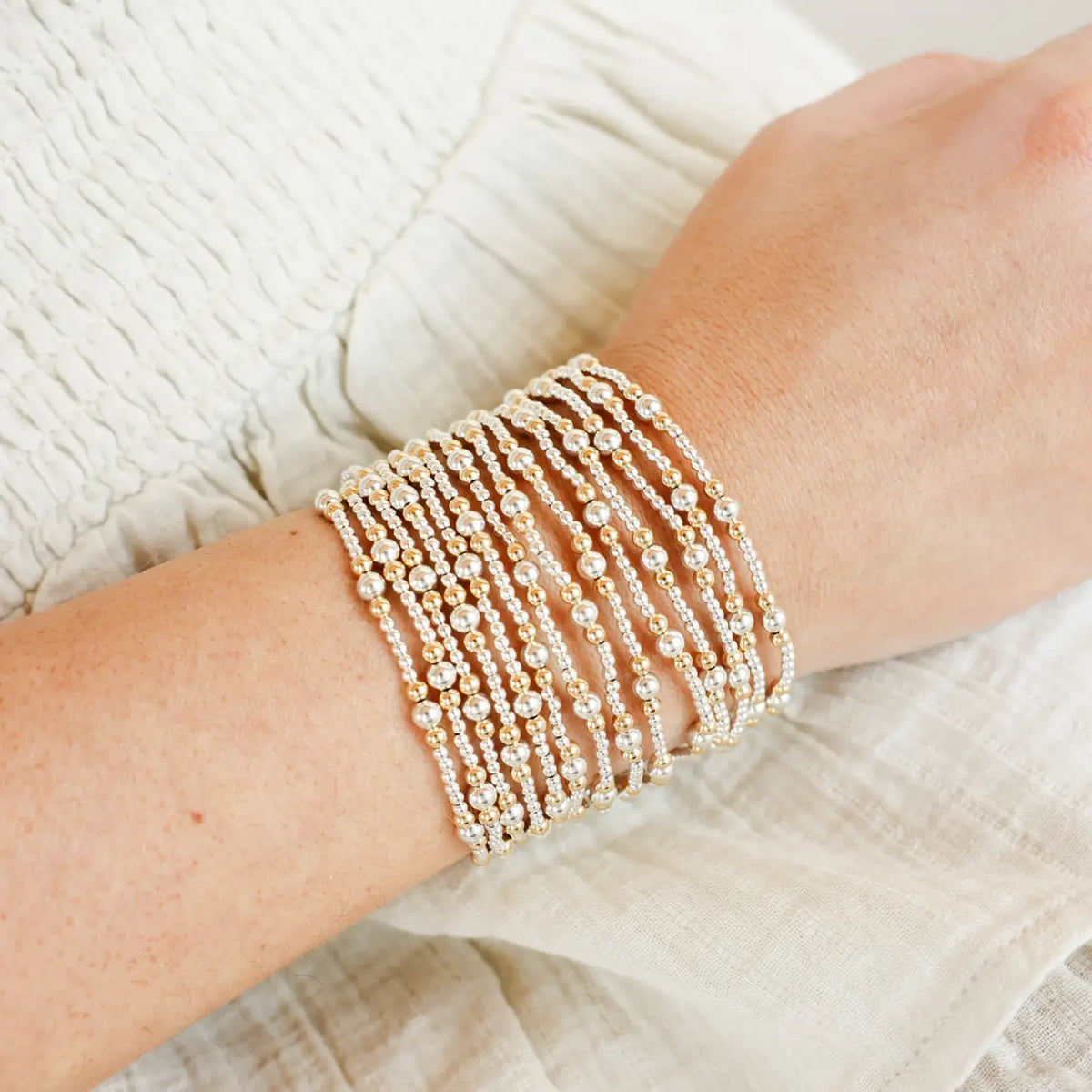 Dainty Sutton Bracelet in Gold with Silver