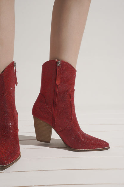 Red Crystal Cowboy Boots