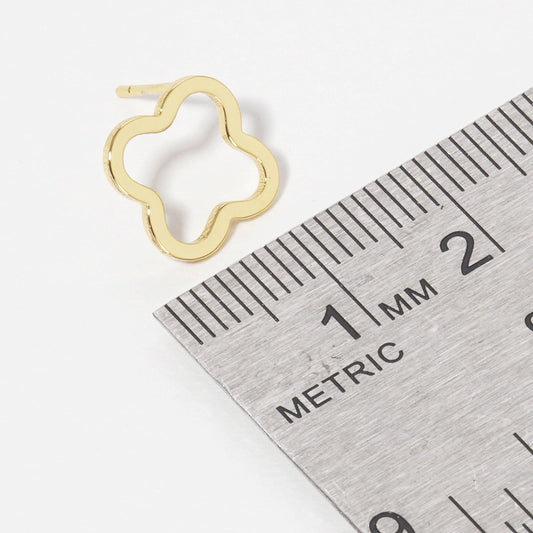 Clover Gold Dipped Post Earrings