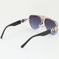 Modern Lion Emblem Aviator Sunglasses