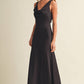 Cowl Neck Bias Cut Maxi Dress