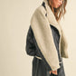 Quilted Jacket with Shearling Contrast
