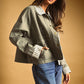Gingham Collared Twill Jacket