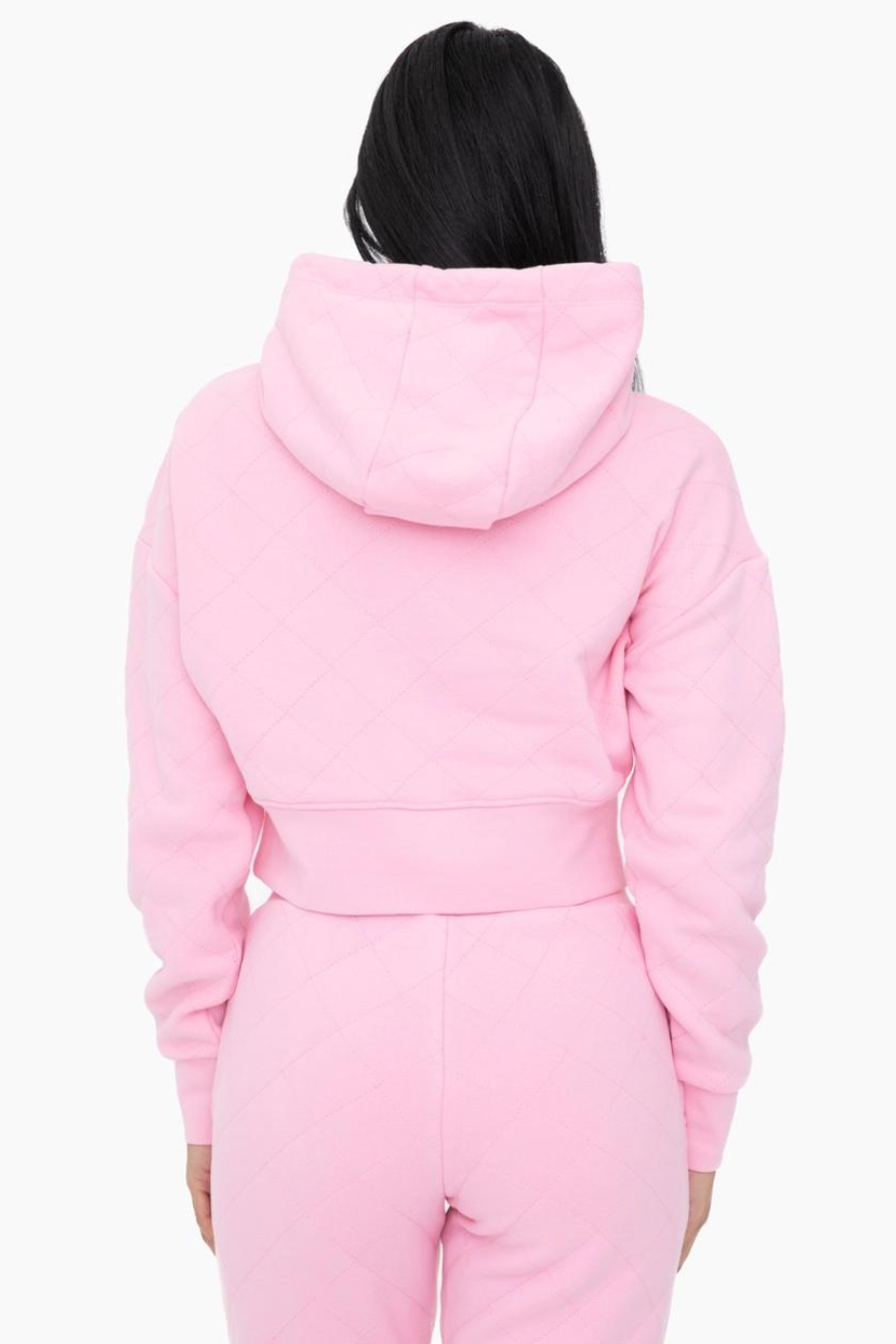 back view of hood on the cotton candy dreams hoodie 