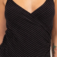 Kinsley Striped Linen Surplice Dress