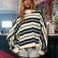 Striped Oversized Crewneck Top