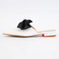 Satin Bow Decor Pointed-Toe Slip-On Mule