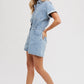 Denim Button Down Shirt Romper