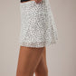 Cross-Over Front Polka Dot Mini Skirt