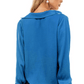 Draped Cowl Neck Blouse with Buttoned Cuffs