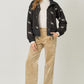 Bow Embroidery Sherpa Jacket