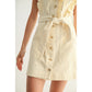 Sleeveless Denim Dress with Ruffle Details