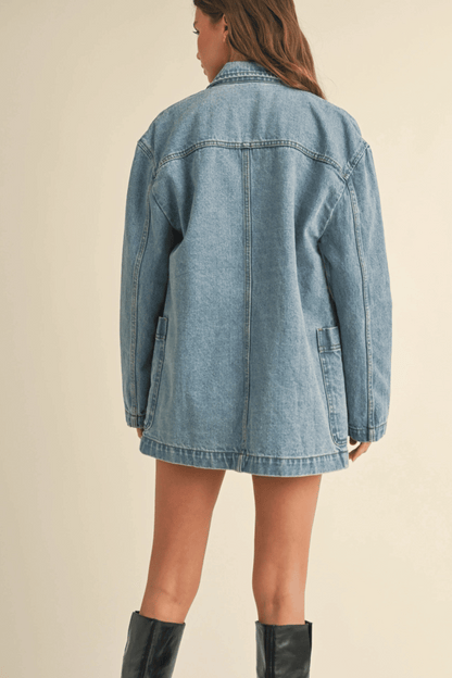 The Liv Denim Oversized Blazer