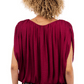 Grecian Drape Bubble Blouse