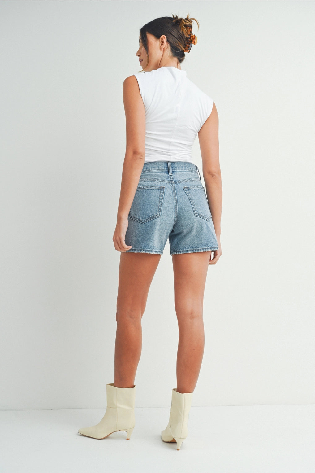 Mid Rise Longer Length Short