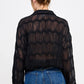 Romantic Sheer Button Front Blouse