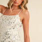 Sleeveless Sequin Tweed Mini Dress