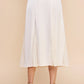 Crushed Satin Lace Godet Skirt