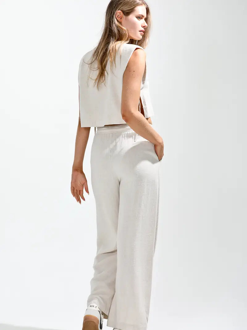 Elastic Waist W/Drawstring Loose Fit Pants