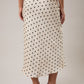 Polka Dot Mid Rise Maxi Skirt