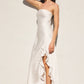 Going Out Strapless Ruffled Slit Maxi Dress