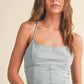 Washed Denim Romper