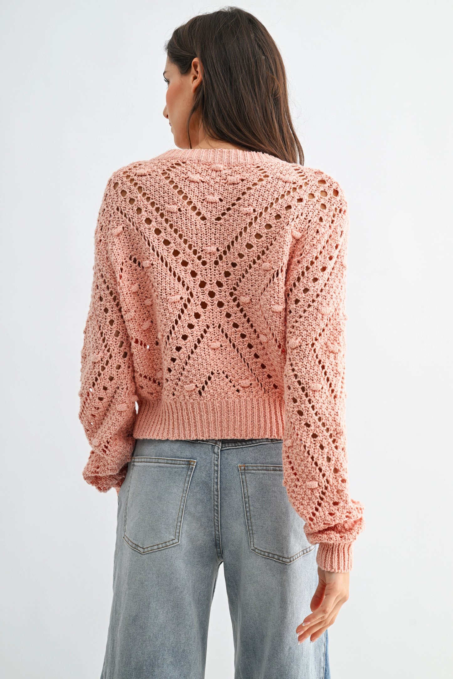 Knit Cardigan with Gold Button Detail