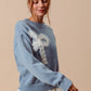 Big Ribbon Ruffled Trimmed Sweater Top