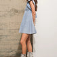 Ruffle Embellished Denim Dress