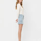High Rise Light Wash Carpenter Shorts