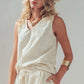 Floral Embroidered Cotton Top and Pant Set