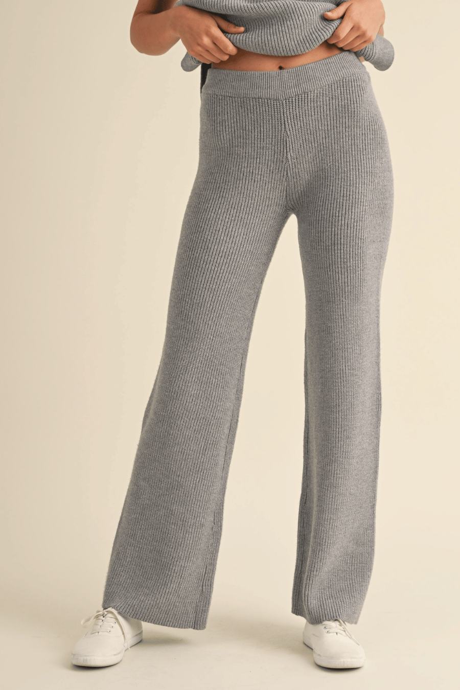 Open Side Knit Sweater Vest and Pants Set