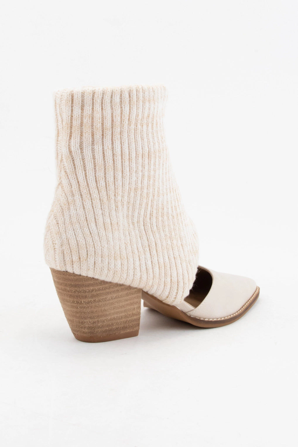 Ballerina Chunky Knit Ankle Cuff Boots