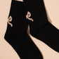 Knit Bow Mid Calf Socks
