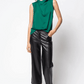 Draped Sleeveless Top with Gathered Neckline