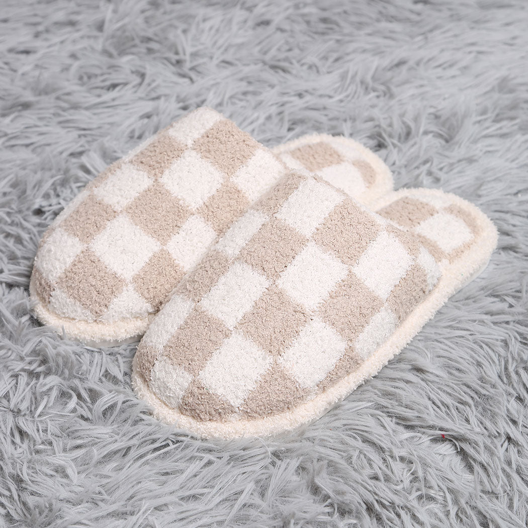 Checkerboard Design Home Slippers