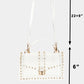 Transparent Rectangle Rhinestone Trim Bag