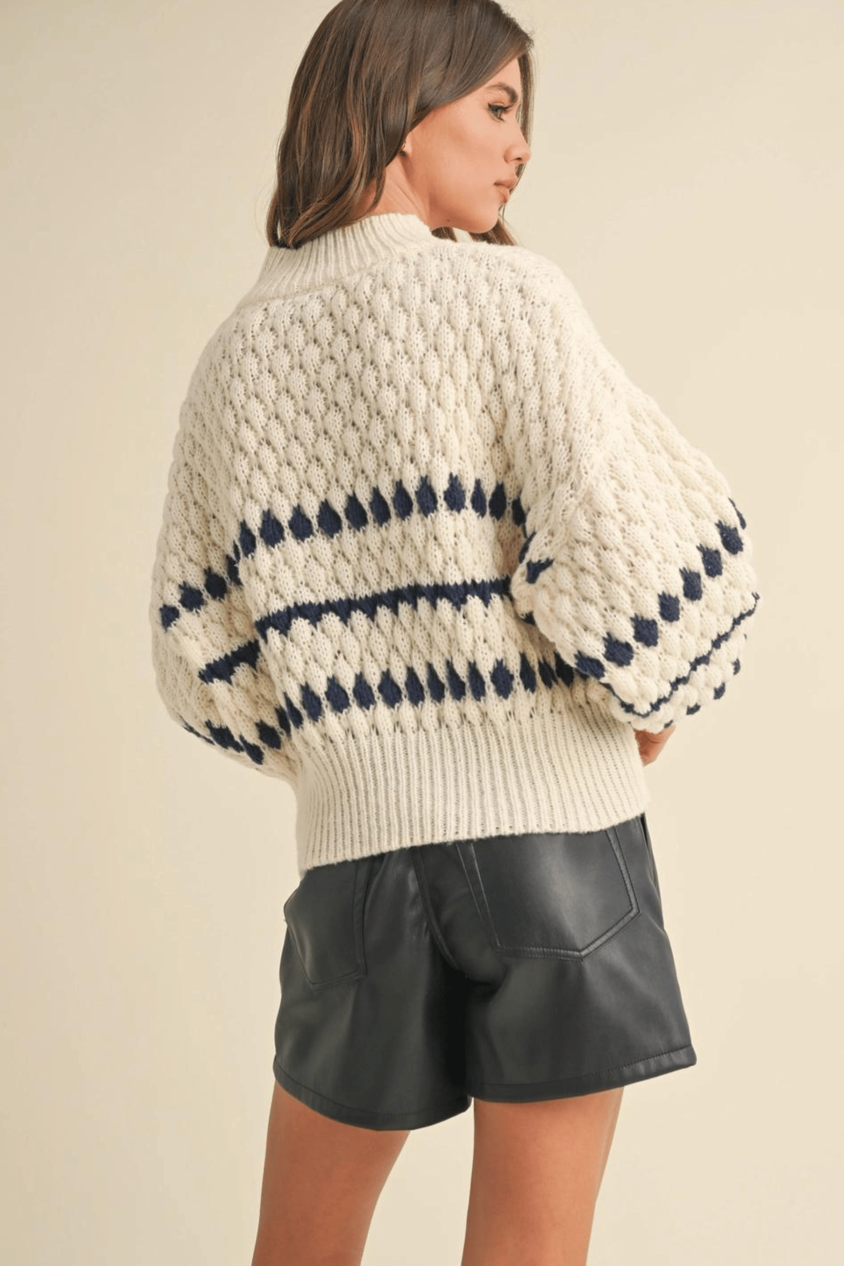 The Gracie Bubble Knit Striped Sweater