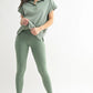 Mineral Wash Half Button Tee