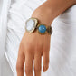 Irregular Metal Stone Bracelet
