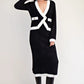 Fuzzy Sweater Cardigan with Contrast Edge Detail